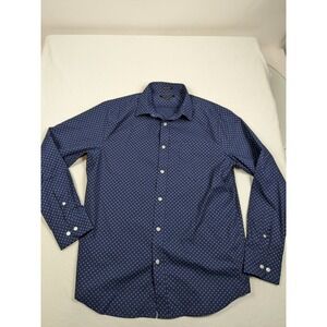 Mens Banana Republic Slim Flex Fit Stretch Long Sleeve Button Up Shirt Large Tec